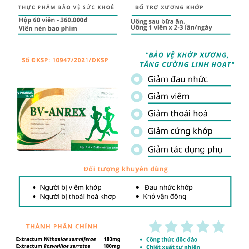 BV-ANREX trị xương khớp