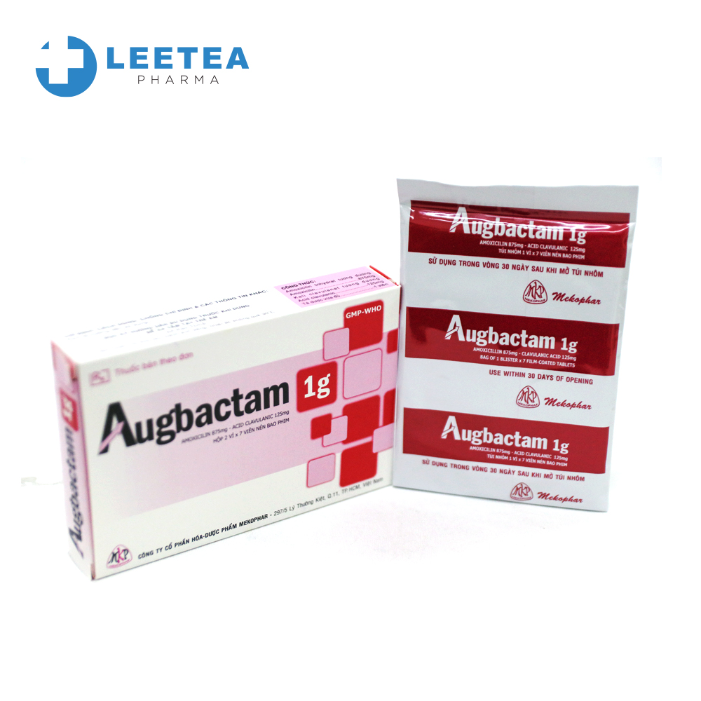 Thuốc Augbactam 1g trị viêm amidan Augbactam 1G Mekophar Điều Trị Viêm Amidan, Viêm Xoang